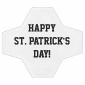 Happy St. Patrick's Day Soccer Ball Schwarz-weiß (Flach)