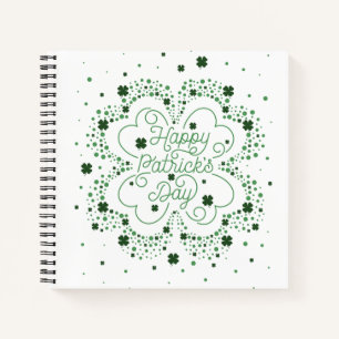 Happy St. Patrick's Day Sq Notebook Notizblock