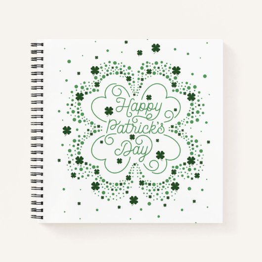 Happy St. Patrick's Day Sq Notebook Notizblock (Vorderseite)