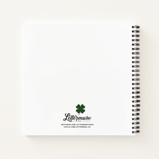 Happy St. Patrick's Day Sq Notebook Notizblock (Rückseite)