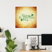Happy St. Patrick's Day Square Poster (Heimbüro)
