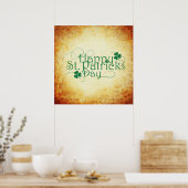 Happy St. Patrick's Day Square Poster (Küche)