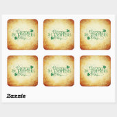 Happy St. Patrick's Day Square Sticker (Blatt)