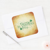 Happy St. Patrick's Day Square Sticker (Umschlag)