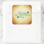 Happy St. Patrick's Day Square Sticker (Tasche)