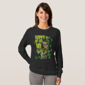 Happy St Patricks Day St Pat Rex Rex Shamrock C T-Shirt (Vorne ganz)