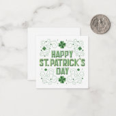 Happy St. Patrick's Day/Stationery Note Card Mitteilungskarte (Vorderseite/Rückseite Beispiel)