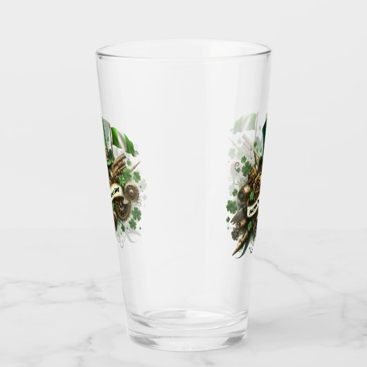 Happy St Patricks Day Steampunk Style Glas (Rechts)