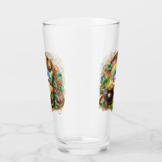 Happy St Patrick's Day Steampunk Style Glas (Rechts)