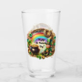 Happy St Patrick's Day Steampunk Style Glas (Vorderseite)