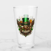 Happy St Patricks Day Steampunk Style Personalisie Glas (Vorderseite)