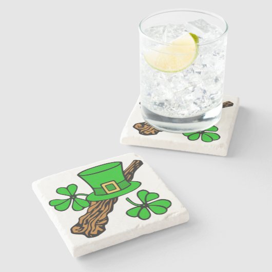 HAPPY ST.PATRICK'S DAY STEINUNTERSETZER (Seitenansicht)