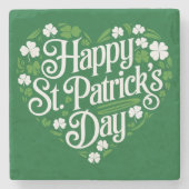 Happy St Patrick's Day Steinuntersetzer (Vorderseite)