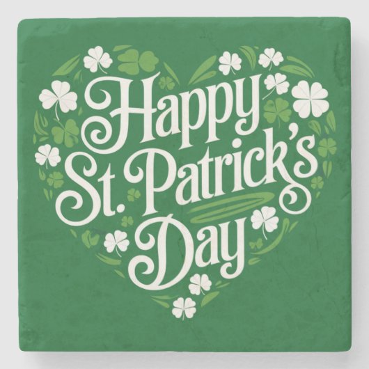 Happy St Patrick's Day Steinuntersetzer (Vorderseite)