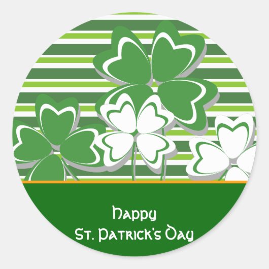 Happy St. Patrick's Day Sticker (Vorderseite)