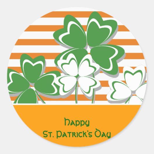 Happy St. Patrick's Day Sticker (Vorderseite)
