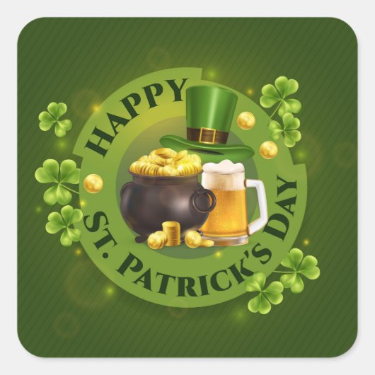 Happy St. Patrick's Day Sticker (Vorderseite)