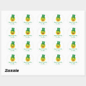 Happy St_. Patricks Day Sticker- EMOJI Runder Aufkleber (Blatt)