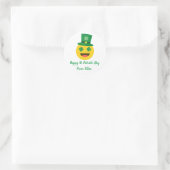 Happy St_. Patricks Day Sticker- EMOJI Runder Aufkleber (Tasche)