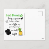 Happy St. Patrick's Day Szene Feiertagspostkarte (Rückseite)