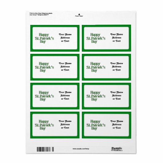 Happy St Patrick's Day Text Image (Vorne)