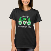 Happy St Patrick's Day Three Gnome Irish Shamrock T-Shirt (Vorderseite)