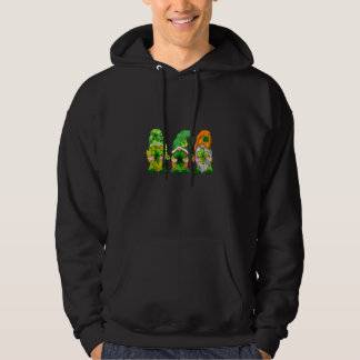 Happy St Patrick's Day Three Gnomes Kleeblatt Hoodie