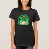 Happy St Patrick's Day Three Gnomes Shamrock Rainb T-Shirt (Vorderseite)