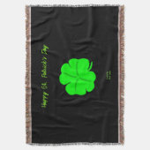 Happy St. Patrick's Day Throw Blanket Decke (Vorderseite Vertikal)
