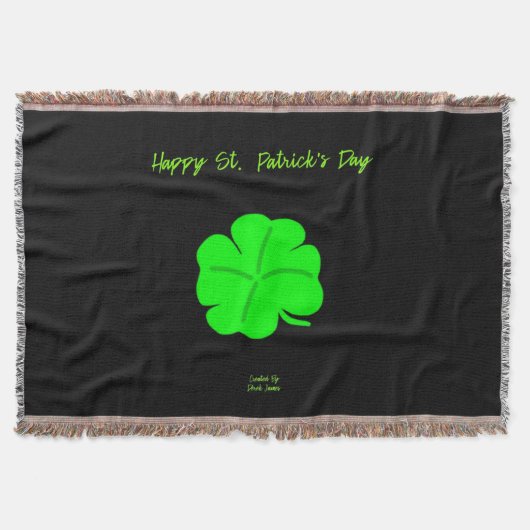 Happy St. Patrick's Day Throw Blanket Decke (Vorderseite)
