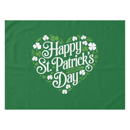 Happy St Patrick's Day Tischdecke (Vorderseite (Horizontal))