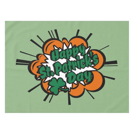 Happy St. Patrick's Day Tischdecke (Vorderseite (Horizontal))