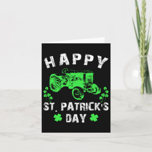 Happy St Patrick's Day Traktor Funny Toddler Boys Karte