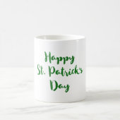 Happy St. Patrick's Day Trendy Schriftart Typograf Kaffeetasse (Mittel)