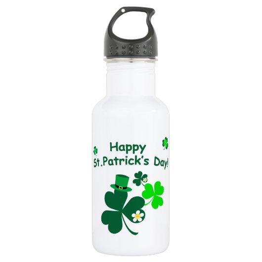 Happy St. Patrick's Day Trinkflasche (Vorderseite)
