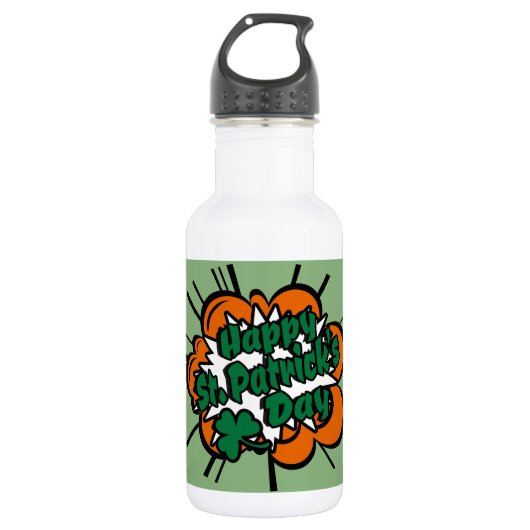 Happy St. Patrick's Day Trinkflasche (Vorderseite)