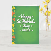 Happy St Patricks Day Uncle Card Karte (Gelbe Blume)