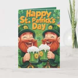 Happy St. Patrick's Day und glücklicher Leprechaun Karte