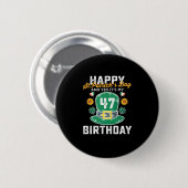 Happy St Patricks Day und ja sein 47 Geburtstag Button (Vorne & Hinten)
