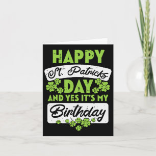 Happy St Patricks Day und ja sein Geburtstag Karte