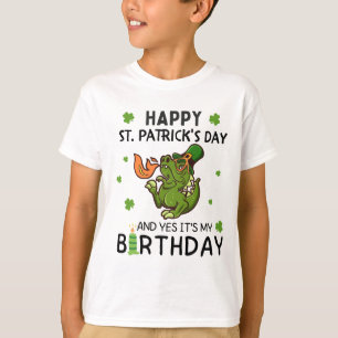 Happy St Patricks Day und sein Geburtstag T-Rex T-Shirt