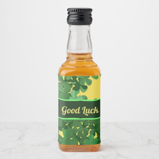 Happy St Patrick's Day und Viel Glück Alkoholflaschenetikett (Vorderseite)