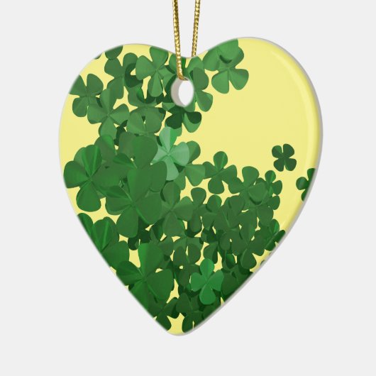 Happy St Patrick's Day und Viel Glück Keramik Ornament (Links)