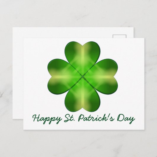 Happy St Patrick's Day und Viel Glück Personalisie Postkarte (Vorne/Hinten)