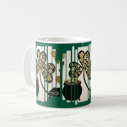 Happy St. Patrick's Day! Unique and Original Produ Kaffeetasse (Vorderseite Links)
