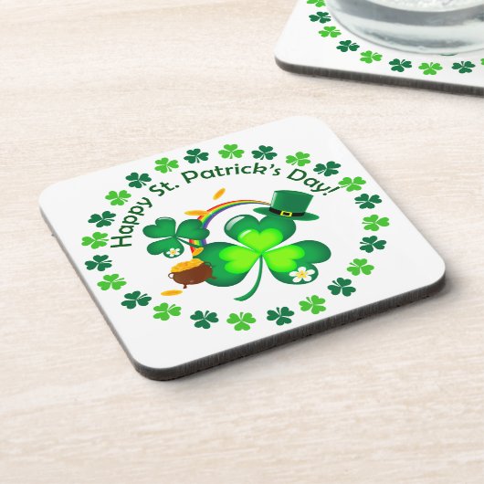 Happy St. Patrick's Day Untersetzer (Linke Seite)