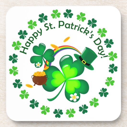 Happy St. Patrick's Day Untersetzer (Vorderseite)