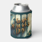 Happy St. Patrick's Day Vertical Brushstroke Dosenkühler (Kanne Vorderseite)