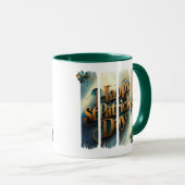 Happy St.Patrick's Day Vertical Brushstroke Tasse (VorderseiteRechts)
