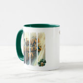 Happy St.Patrick's Day Vertical Brushstroke Tasse (Vorderseite Links)